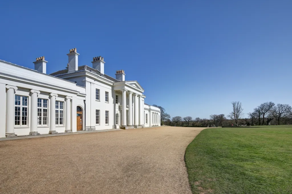 Hylands Estate House in winter