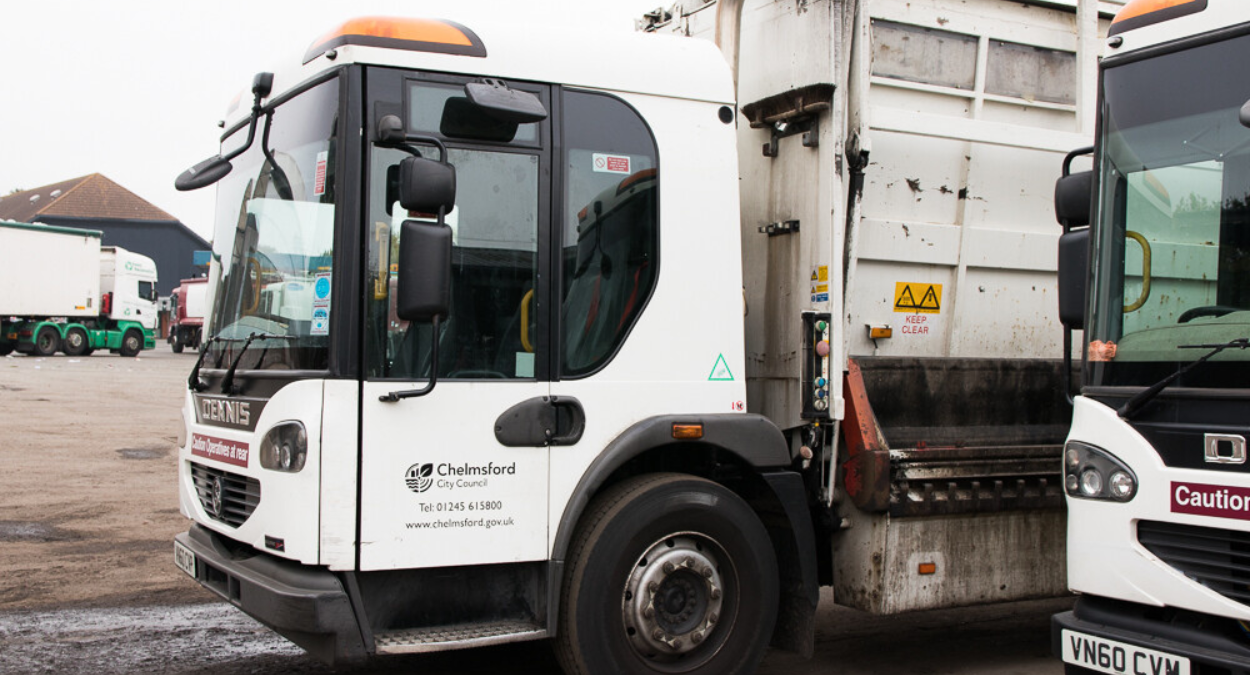 Recycling Trucks At Freighter House