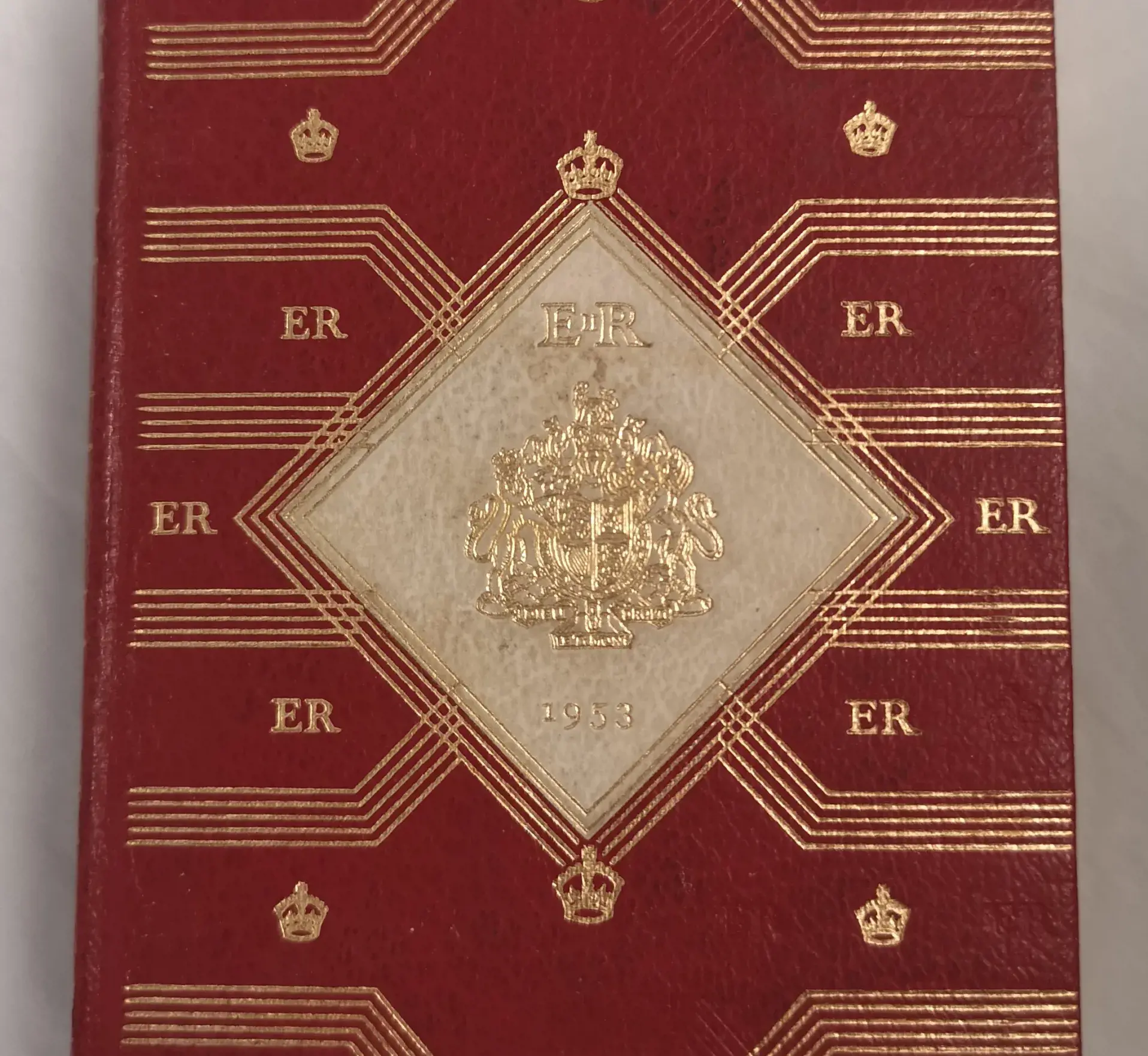 Front of gold plated royal book