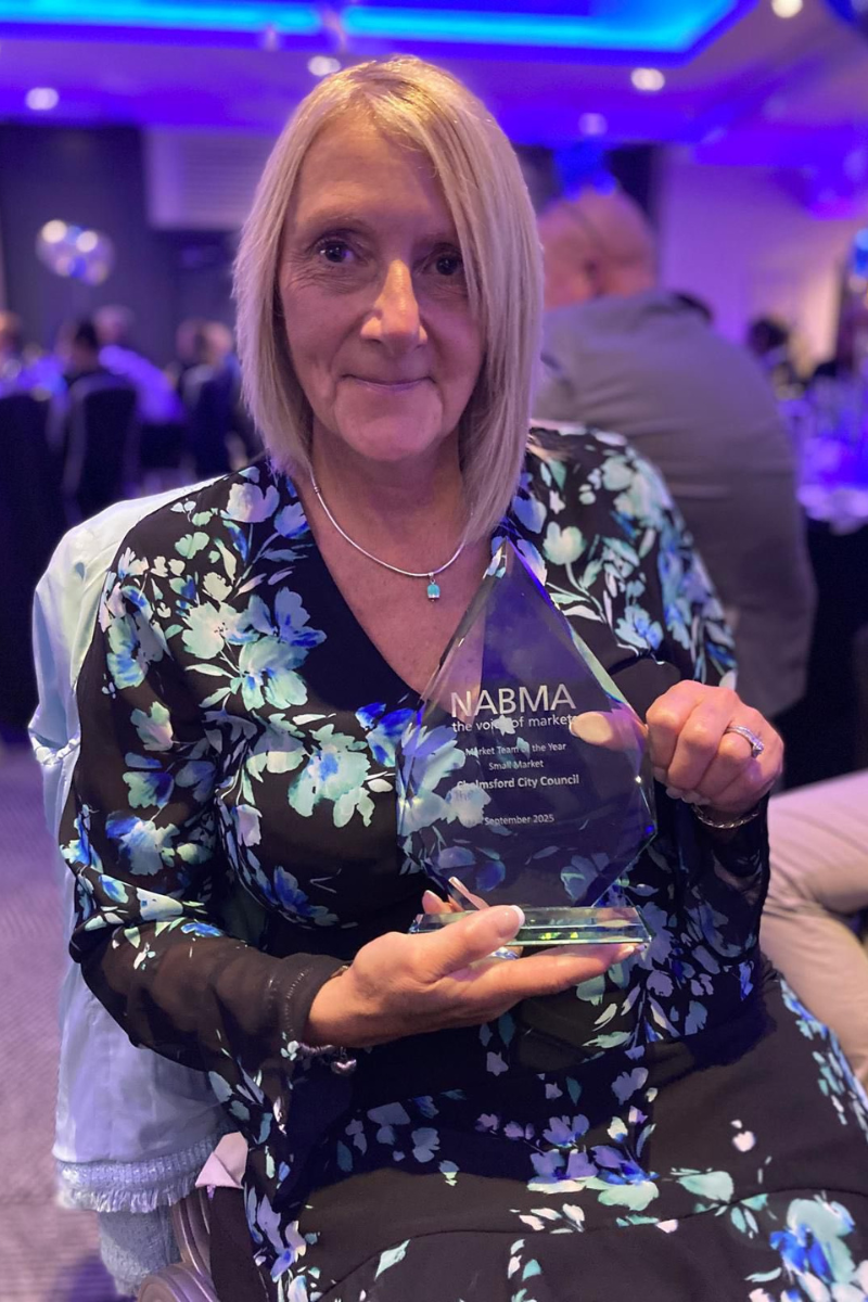 Pauline Rider With The Small Market Team Of The Year NABMA Market Award.