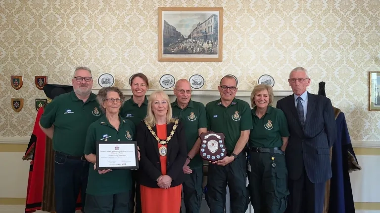 Mayor Dobson With Danbury First Responders