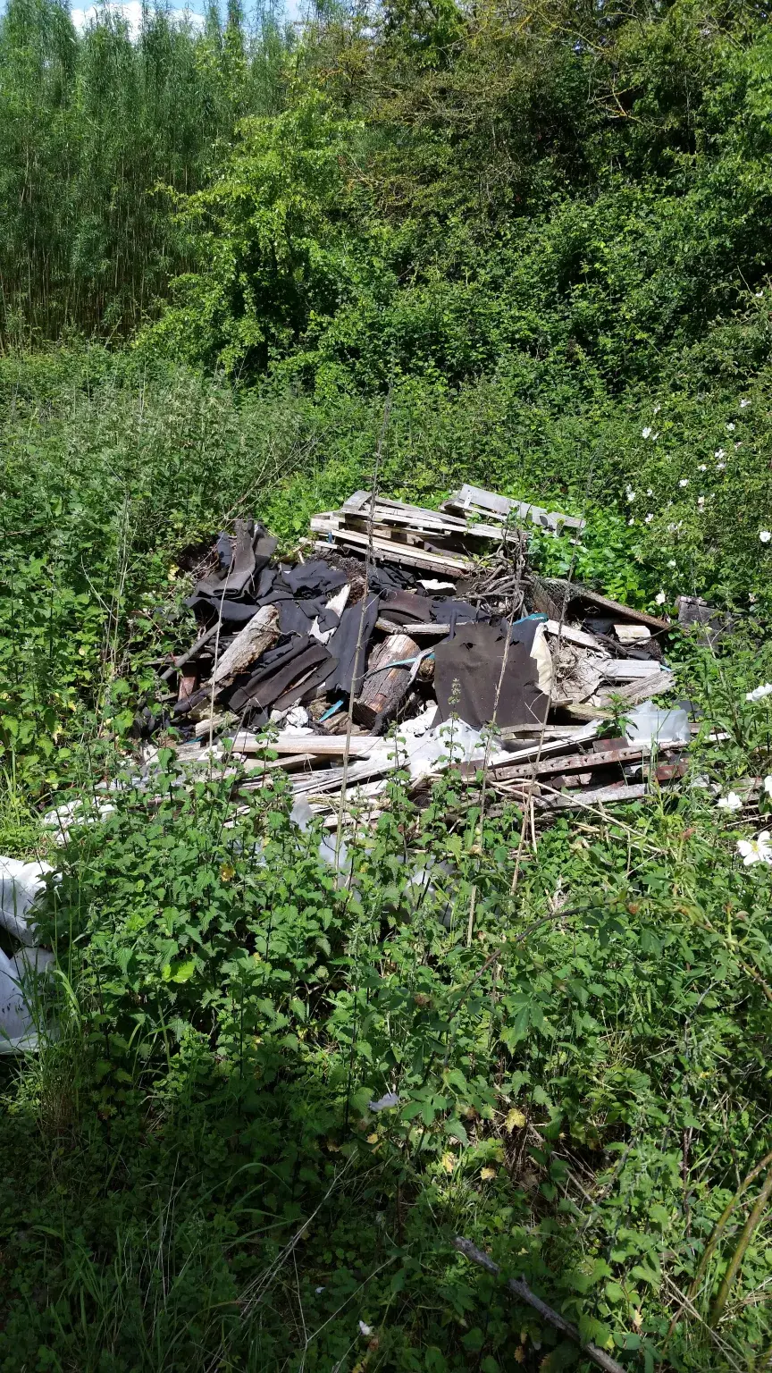 Fly-tipping in countryside