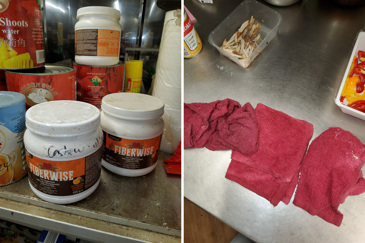 Dirty Surfaces And Cleaning Equipment At Good Season Express