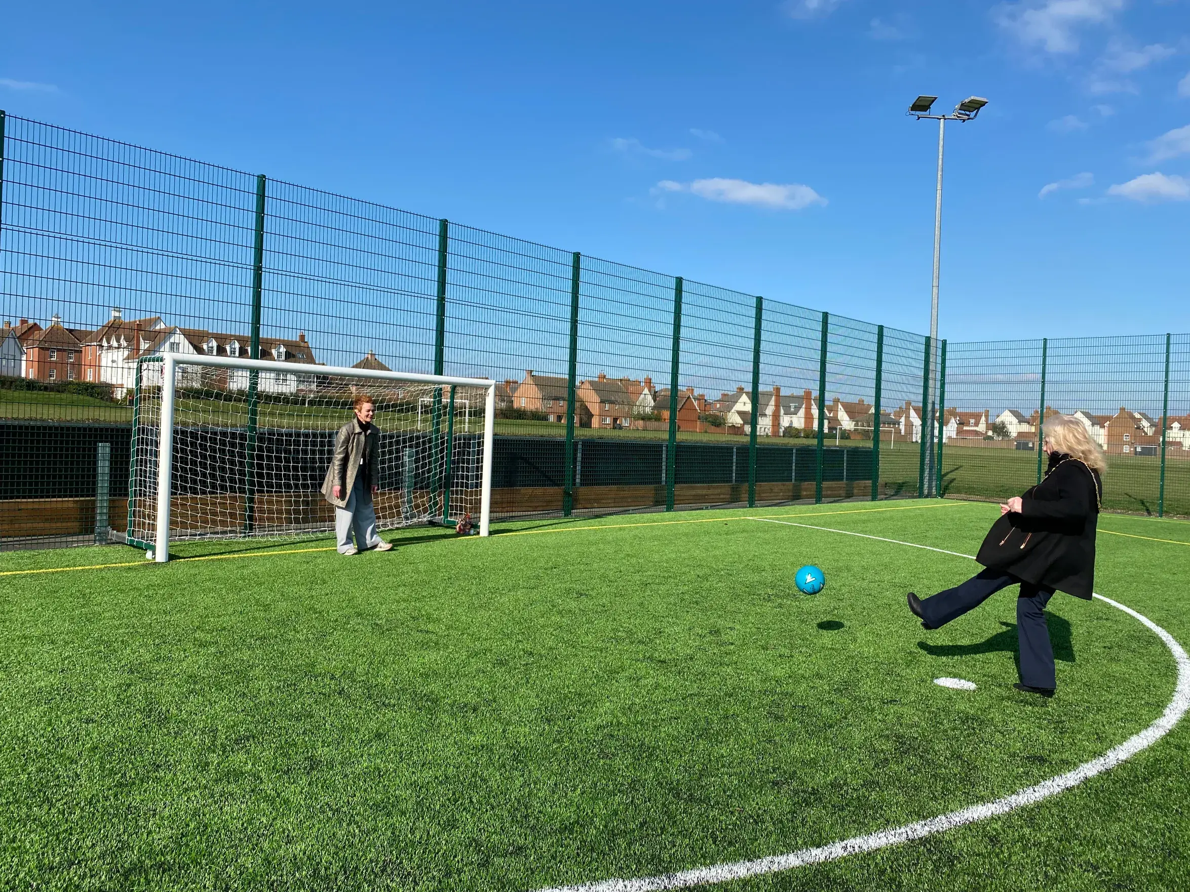 Mayor Dobson Kicks Football In Beaulieu Park AGP