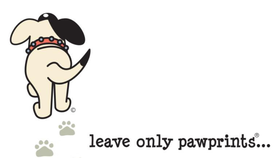 Green Dog Walkers Mascot Is Seen Next To The Words 'Leave Only Paw Prints' (1)