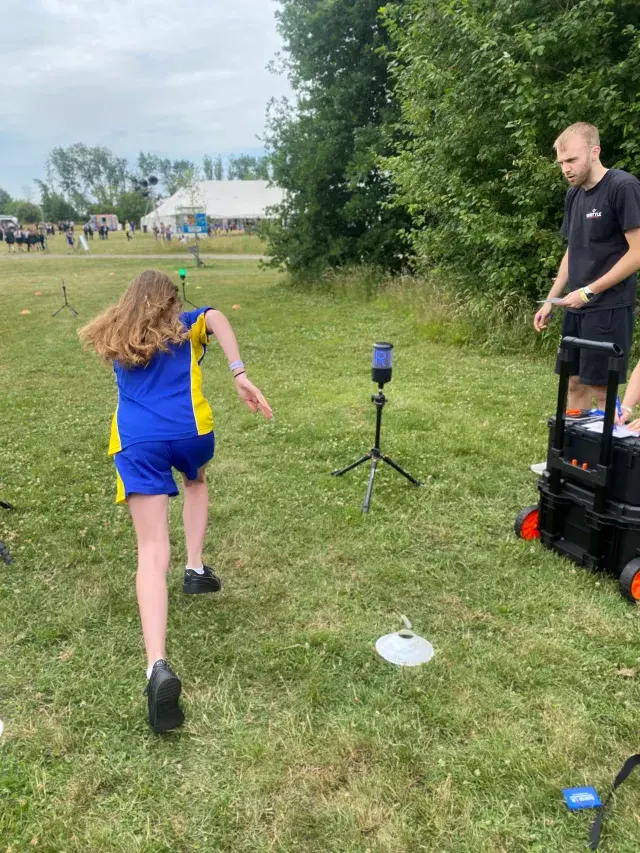 A Student Races As Part Of A Challenge