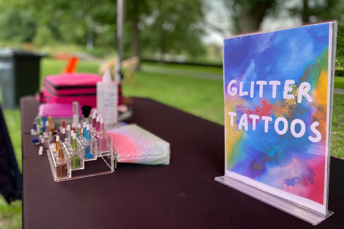 The Glitter Tattoo Station Was Very Popular