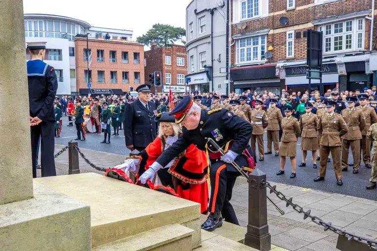 Wreaths Being Laid