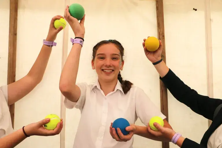 Students Try Juggling