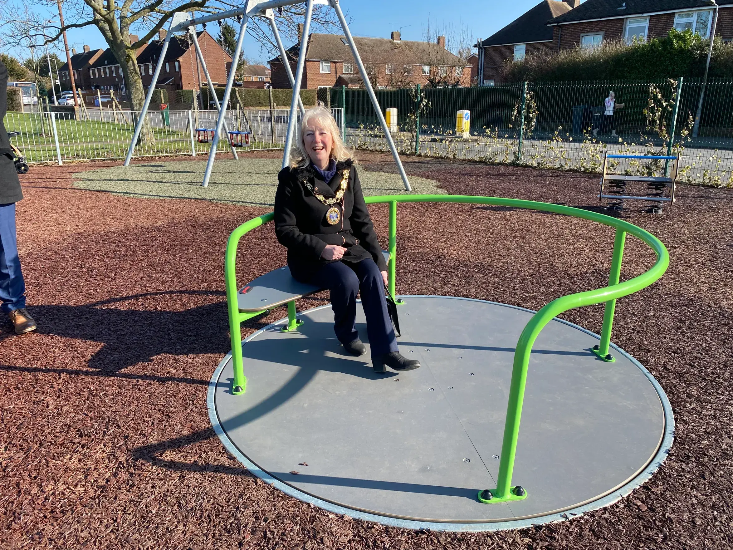Mayor Testing Out The Roundabout