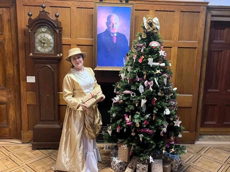 Christmas tree and Clara Wells