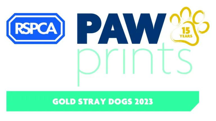 RSPCA Pawprints Logo (Gold 2023)