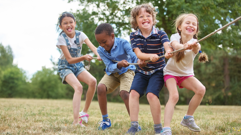 Children Playing Tug Of War
