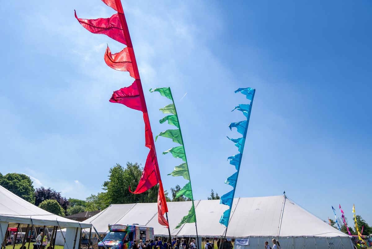 Skills Festival 2024 marquee flags