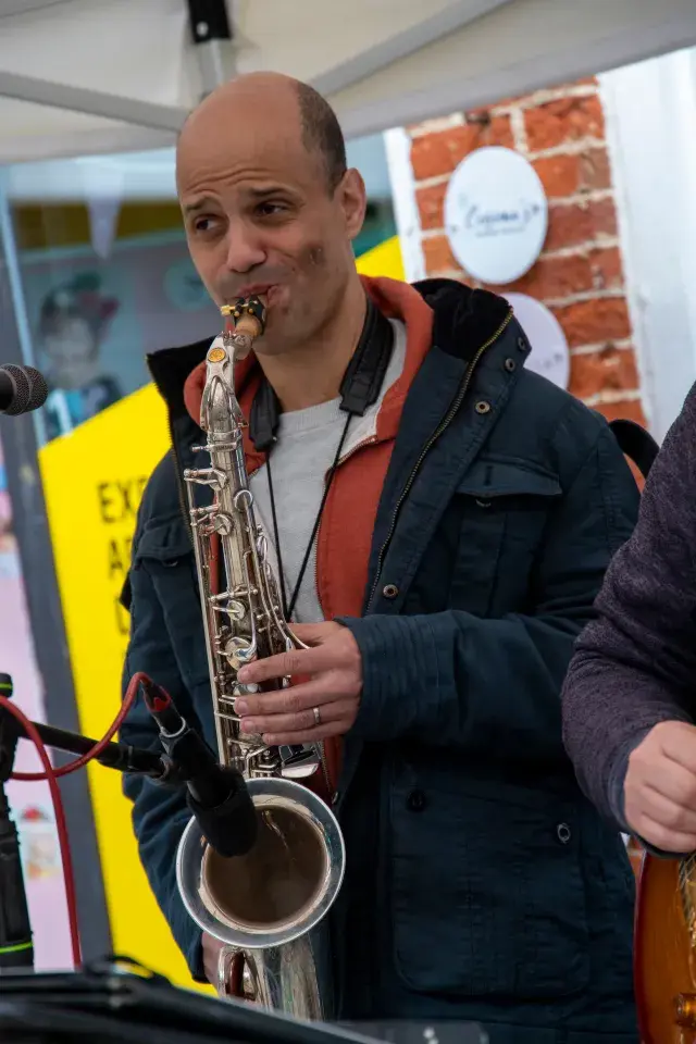 Saxophonist Playing At The Stables