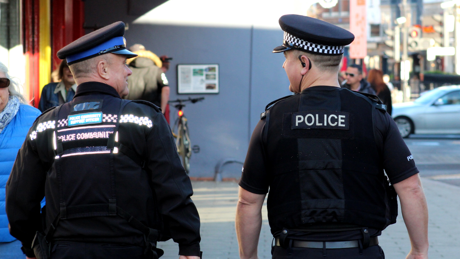 Community Police Officers Are Seen Patrolling Moulsham Street
