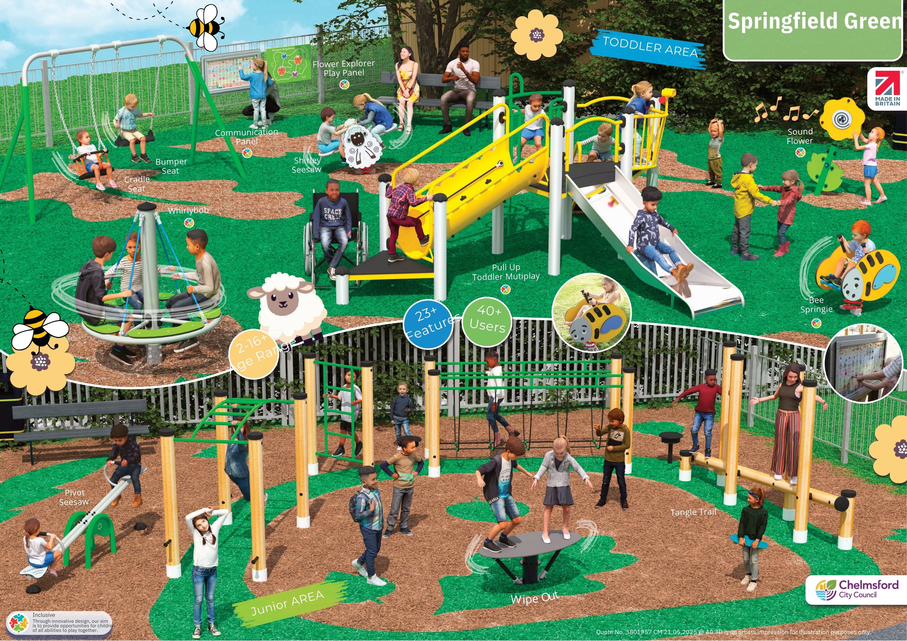 Springfield Green Play Area Option 3