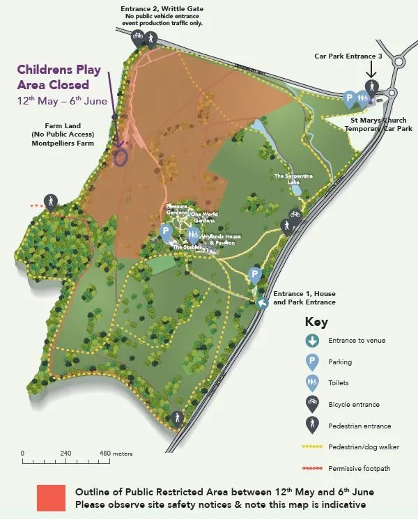 Creamfields Closure Map