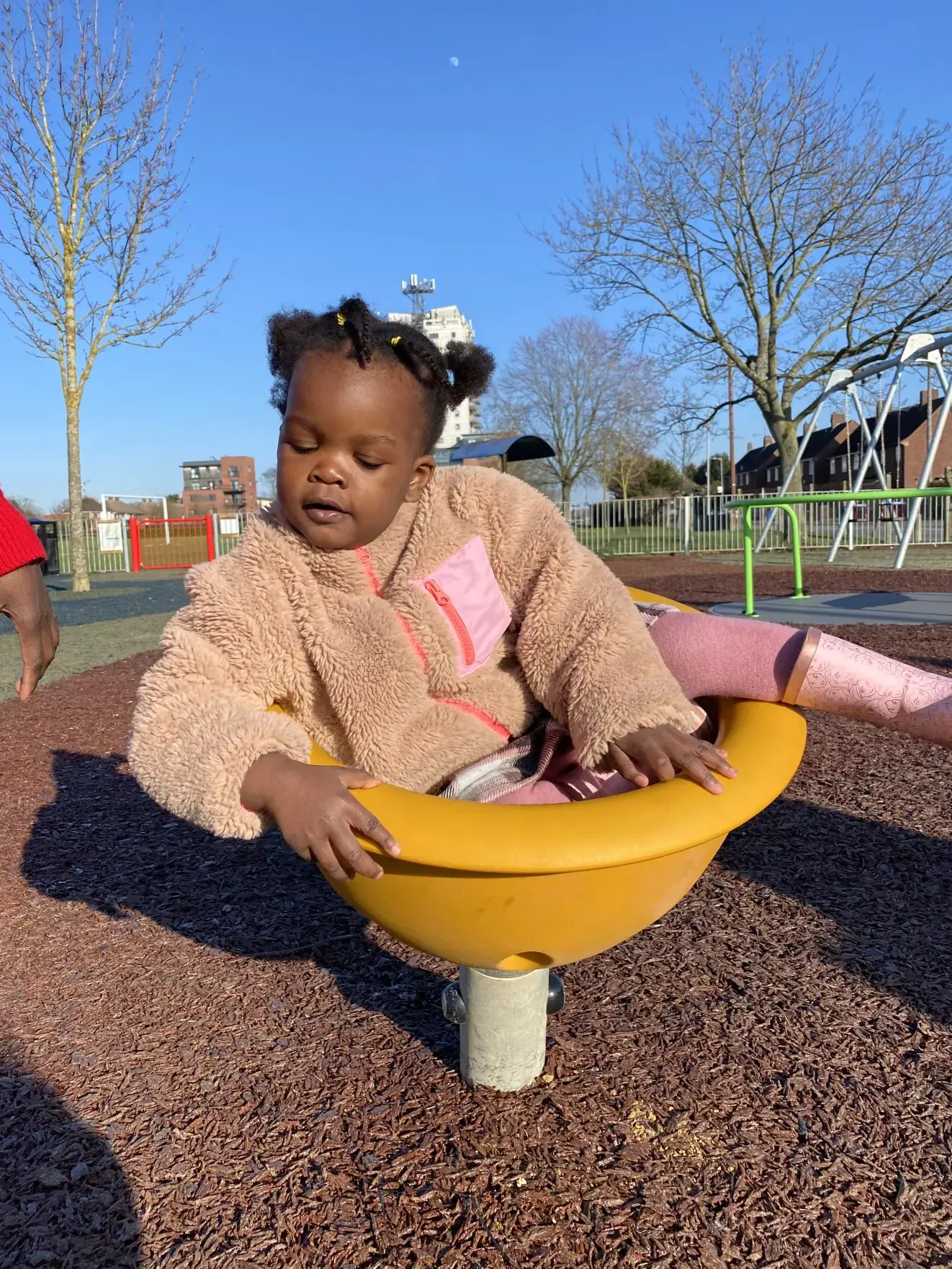 Child Playing In Melbourne Park Rotated