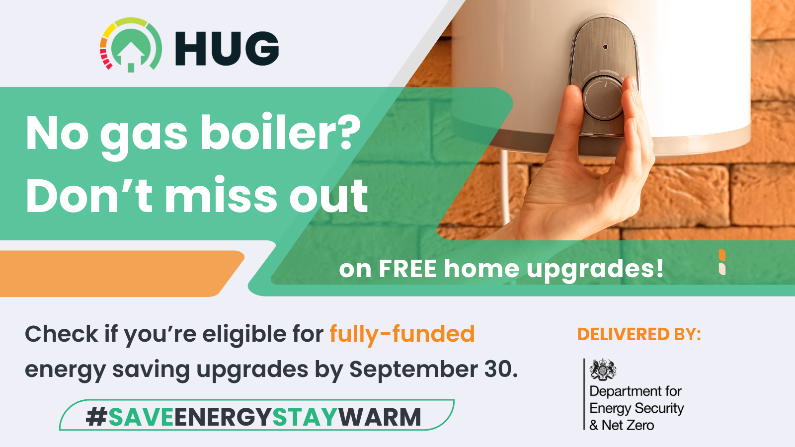 Hug2 Logo Free energy-saving upgrades available through government home ...