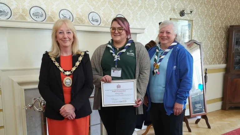 Mayor Dobson With Scout Leaders