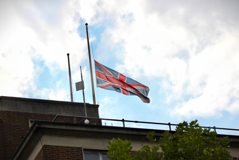 Union Flag At Half Mast