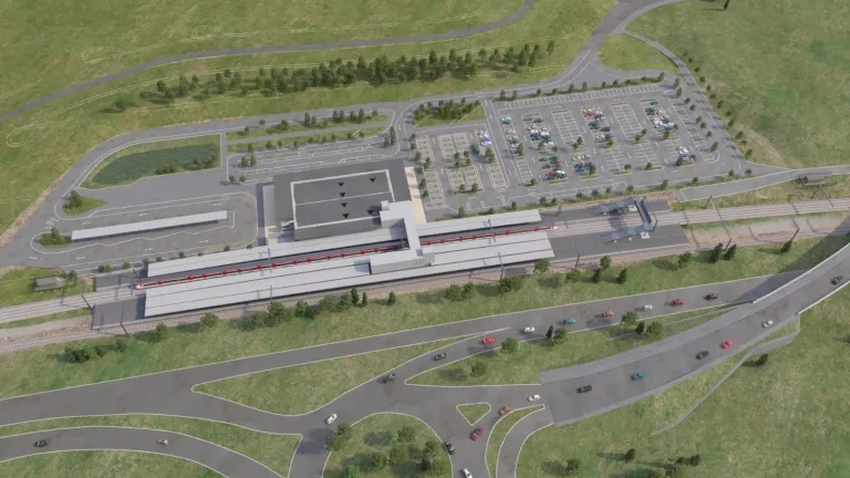 Artists Impression Of Beaulieu Station Aerial View (Credit Network Rail)