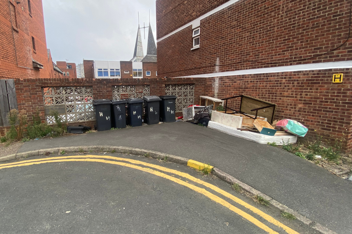 Items Fly Tipped By Residential Bins