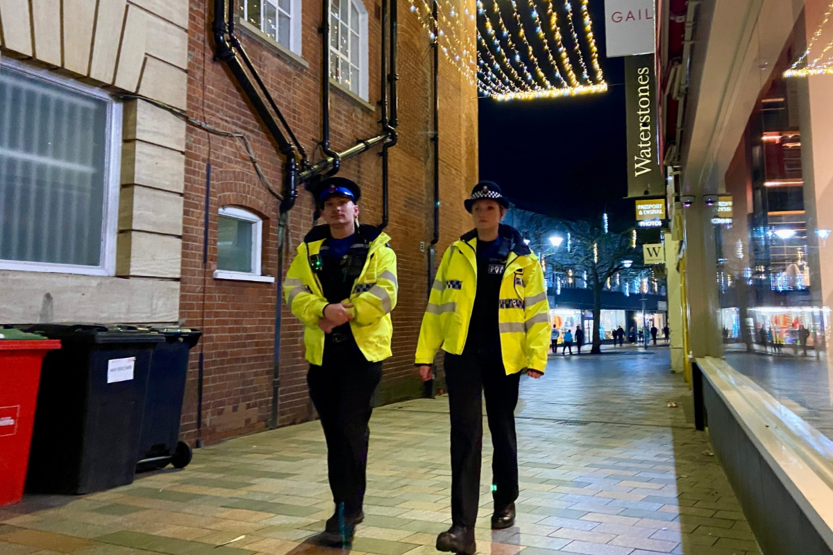 Police Officers Patrol Chelmsford High Street