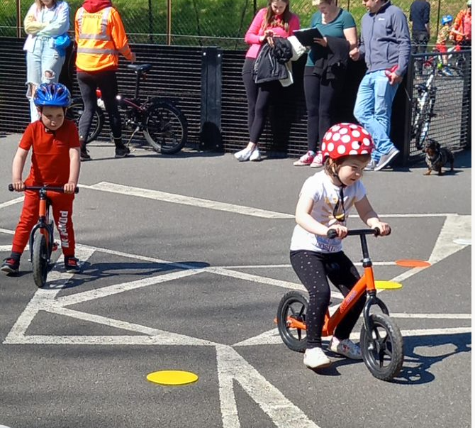 Children Use Balance Bikes