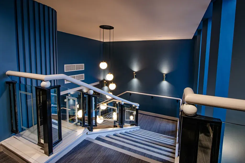 Stairs going down to a lower floor