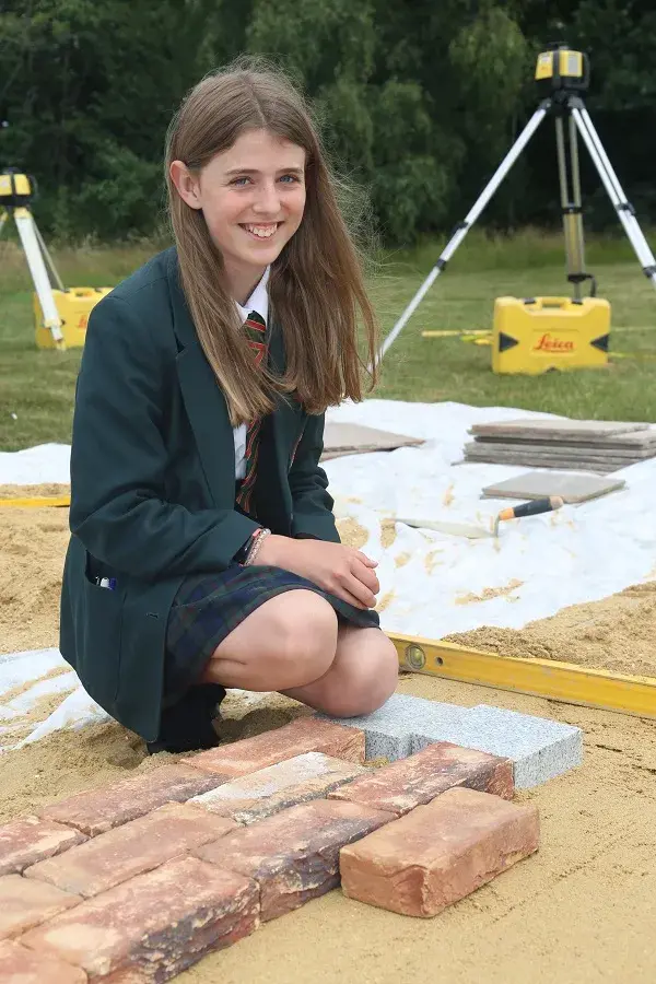 Student Tries Bricklaying