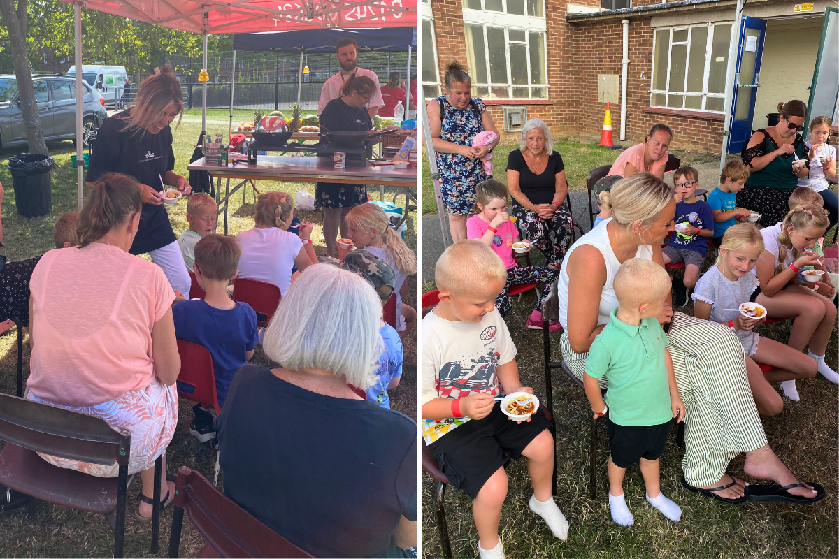 Families Enjoy Food Demonstrations
