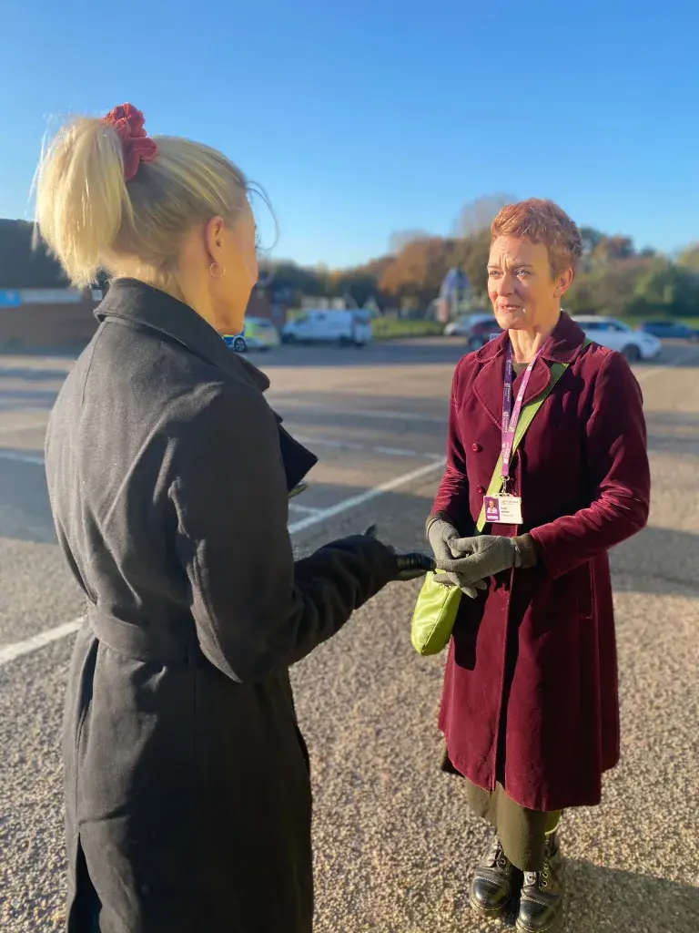 Councillor Rose Moore Being Interviewed By ITV Anglia