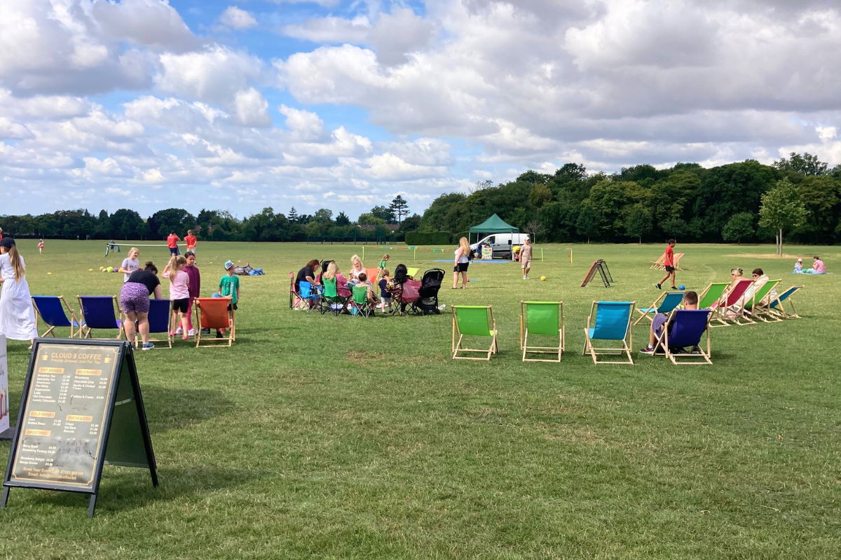 Food And Deck Chairs Were Available