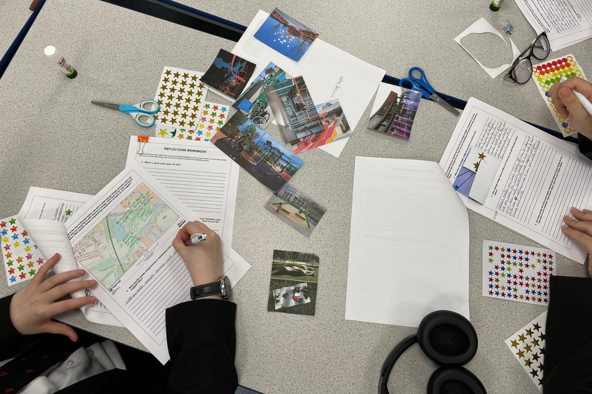 Students Work On Their Ideas For Central Park