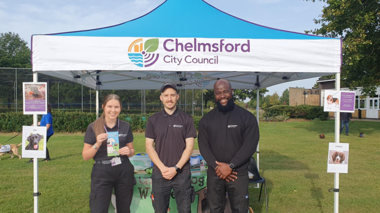 Chelmsford City Coucnil Officers Are Pictured At Their Event Gazebo