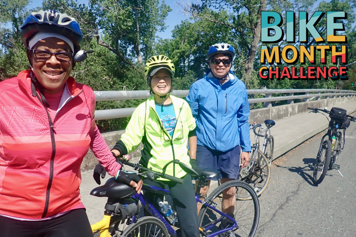 Three Cyclists Stop For A Rest