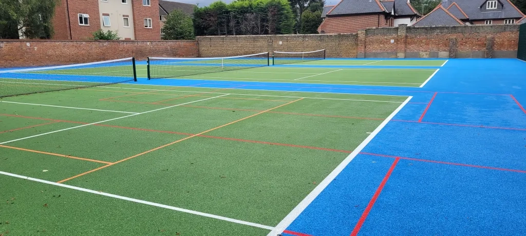 Oaklands park tennis court after revamp