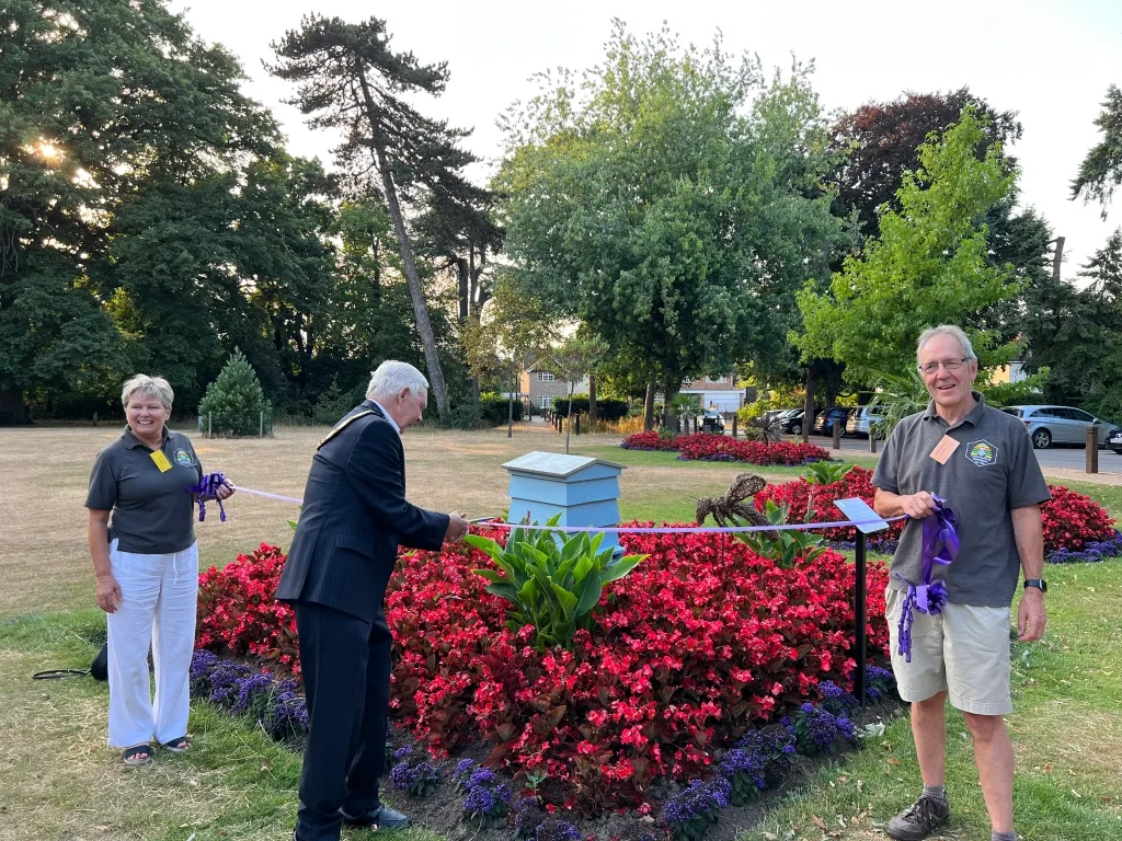 Mayor cuts ribbon for Oaklands bee sculpture