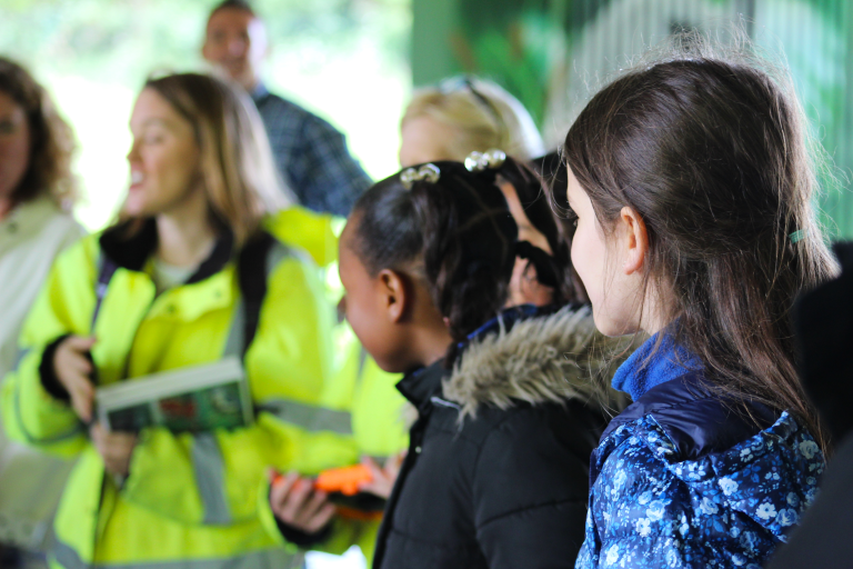 School Children At A Commuinity Art Project In The Bunny Walks