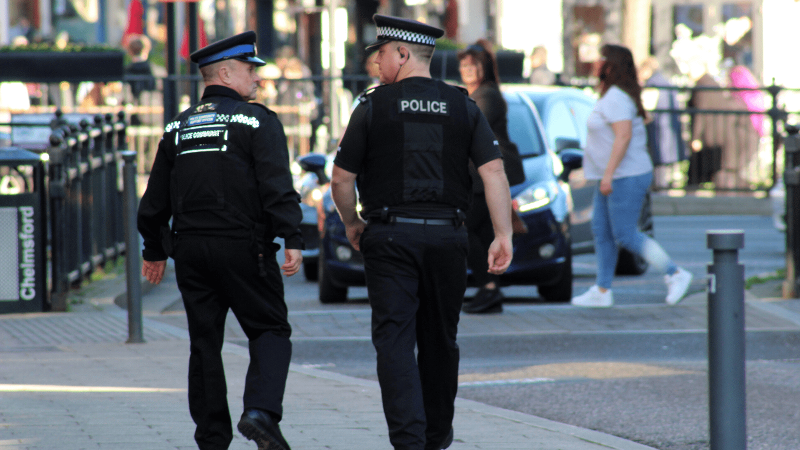 Community Police Officers Patrol Moulsham Street