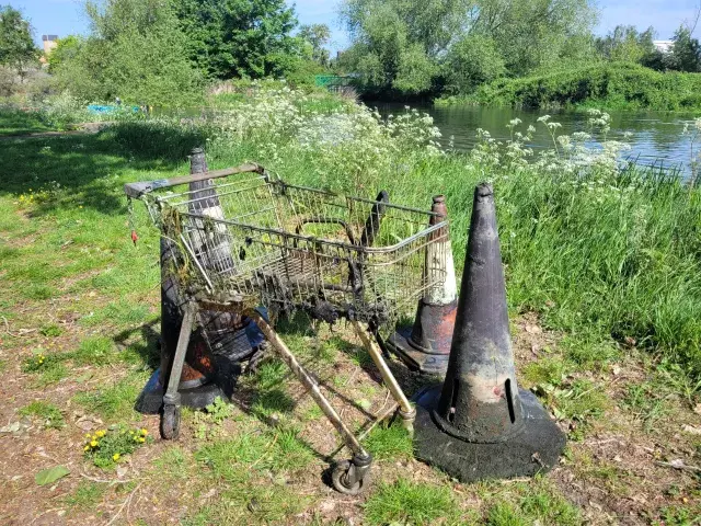 Old Trolley Pulled From River