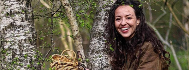 Lora Aziz Smiles While Foraging