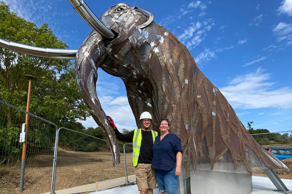 Mammoth Craned Into Position (16)