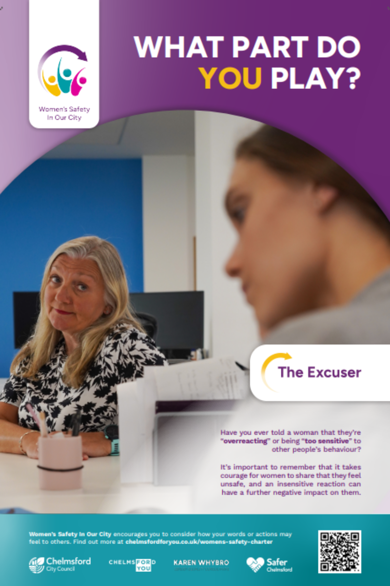 Women's Safety In Our City 1 Poster You See Yourself As An Understanding Excuser But How Does She See You