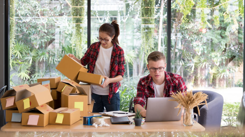 Small Business Image Packing Boxes