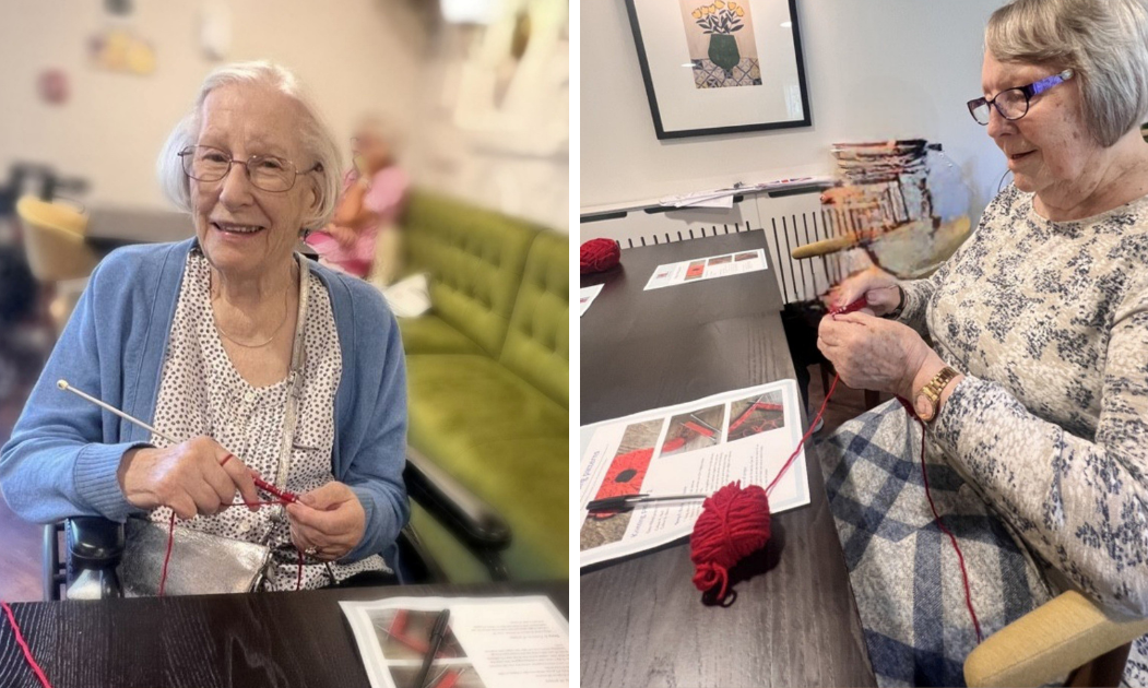 Joan and Jean from Broomfield Village care home knitting poppies .png
