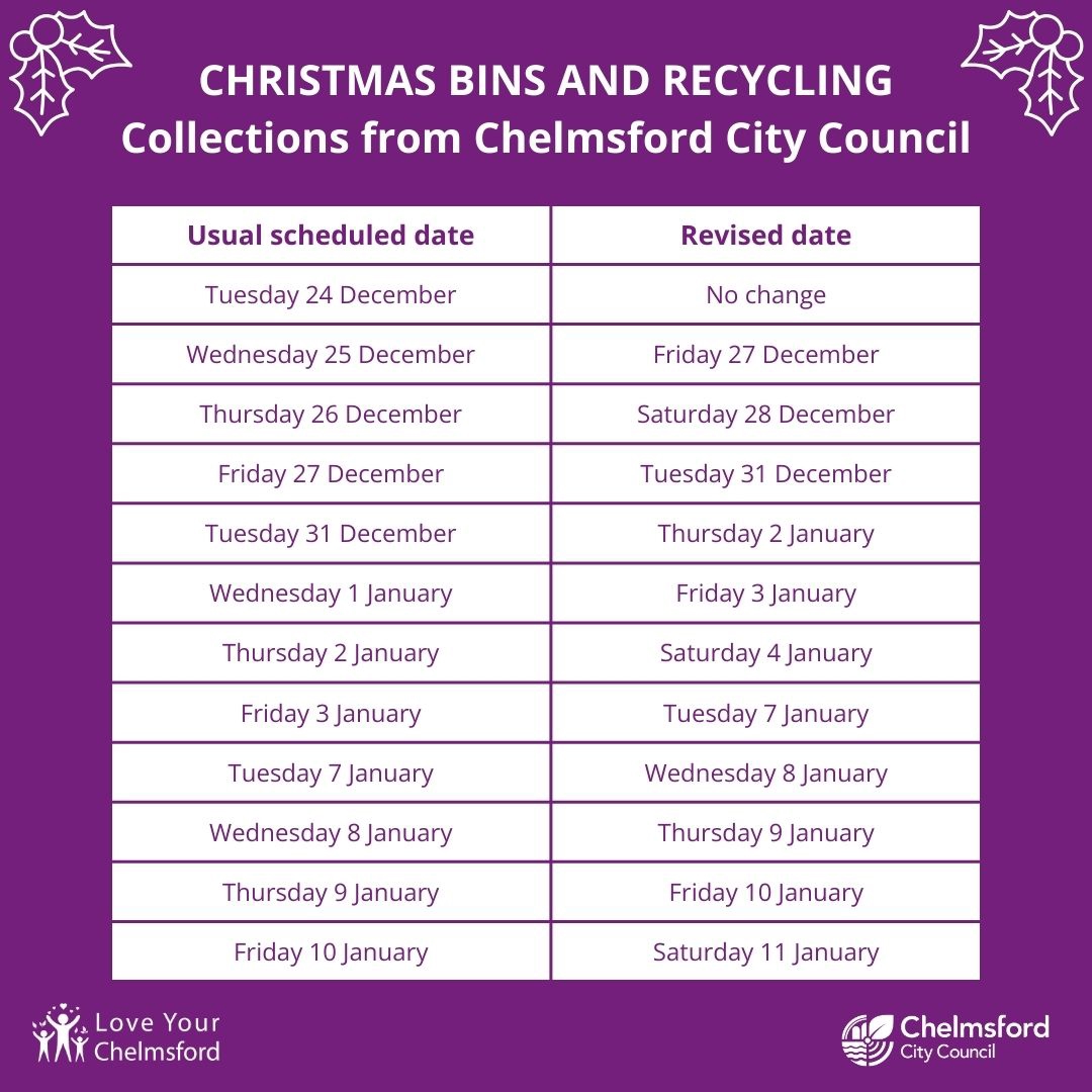 Changes To Bin And Recycling Collections Christmas 2024