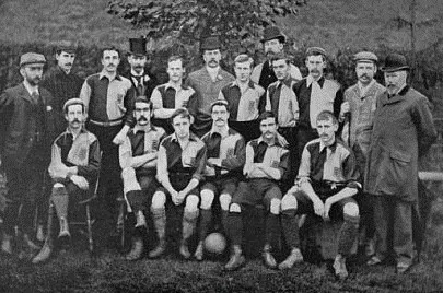 Cramphorn (far right) photographed with the Essex Football Team in 1894